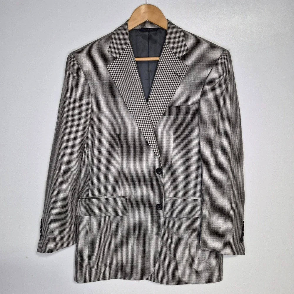 Brooks Brothers 1818 Madison x E. Thomas Blazer 38S Silk Wool Herringbone Jacket
